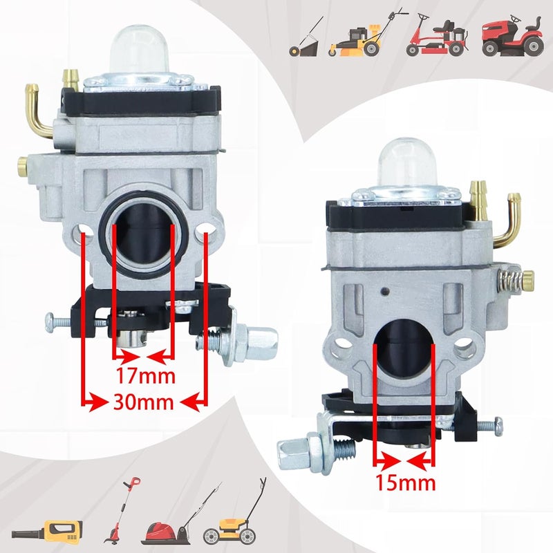 REMEDART 56257 Carburetor Fits for Harbor Freight Predator Earth Auger 57341 63022 600490 carb 52cc Single Cylinder 2-stroke models with Air Filter Tune-Up Kit - Image 2